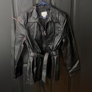 REDUCED. Women’s Black Leather Jacket Size L